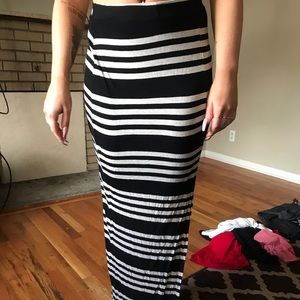 Striped maxi skirt